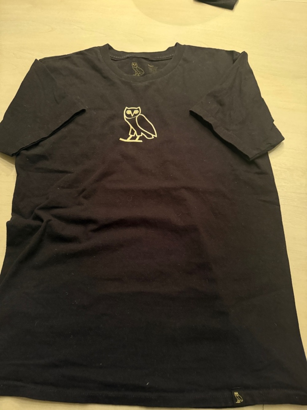 OVO Black T-Shirt with Center Owl Logo